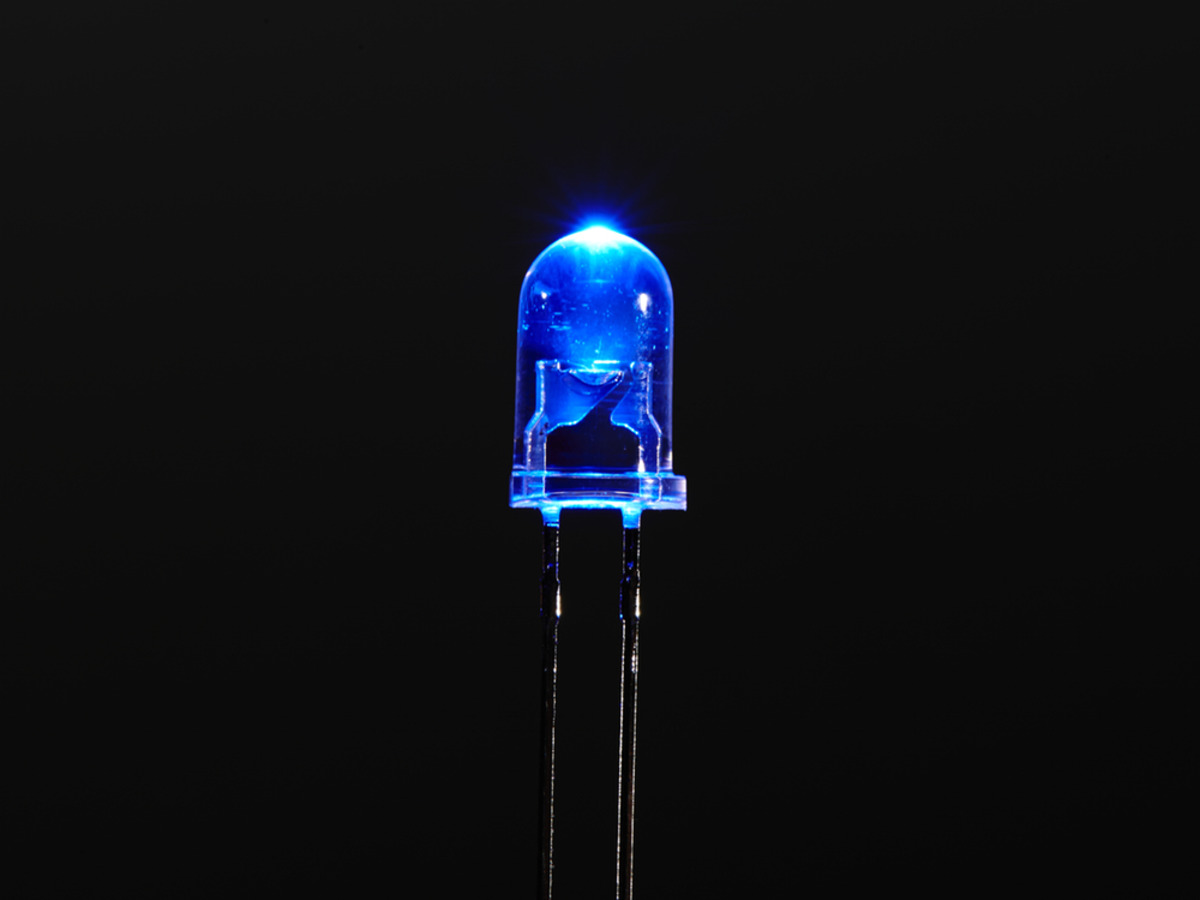 LED azul encendido